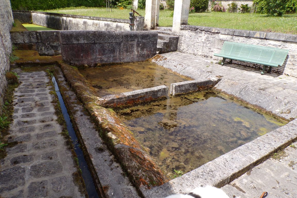 Lignières-Sonneville - Le lavoir à l'intérieur du Jardin Vert (22 mai 2017)