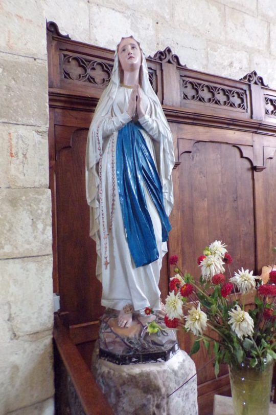 Foussignac - L'église Saint-Cybard-et-Saint-Laurent - Vierge miraculeuse (15 juin 2017)