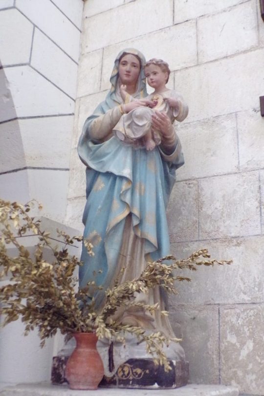 Foussignac - L'église Saint-Cybard-et-Saint-Laurent - Marie à l'enfant (15 juin 2017)