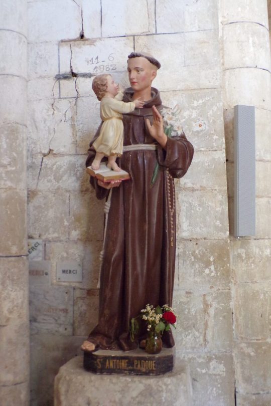 Foussignac - L'église Saint-Cybard-et-Saint-Laurent - Saint Antoine de Padoue (15 juin 2017)