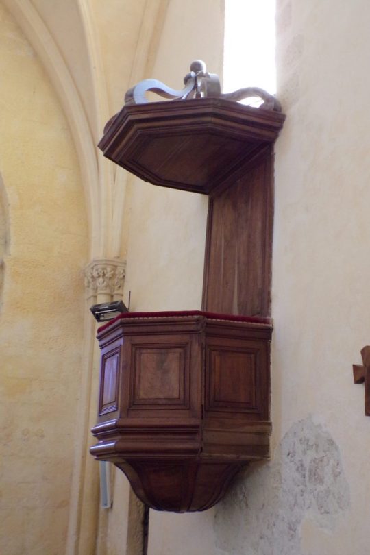 Lignières-Sonneville - L'église Notre-Dame - La chaire (1 novembre 2017)