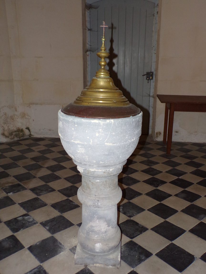 Saint-Laurent de Cognac - L'église Saint-Laurent - Fonts baptismaux (31 mai 2018)
