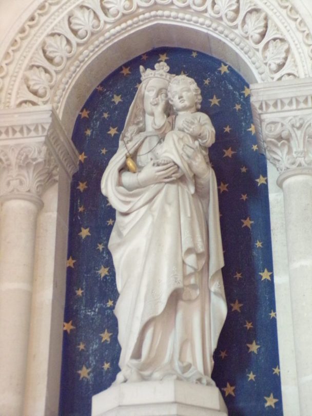 Brives sur Charente - L'église Saint-Etienne - Vierge à l'enfant (27 juin 2018)