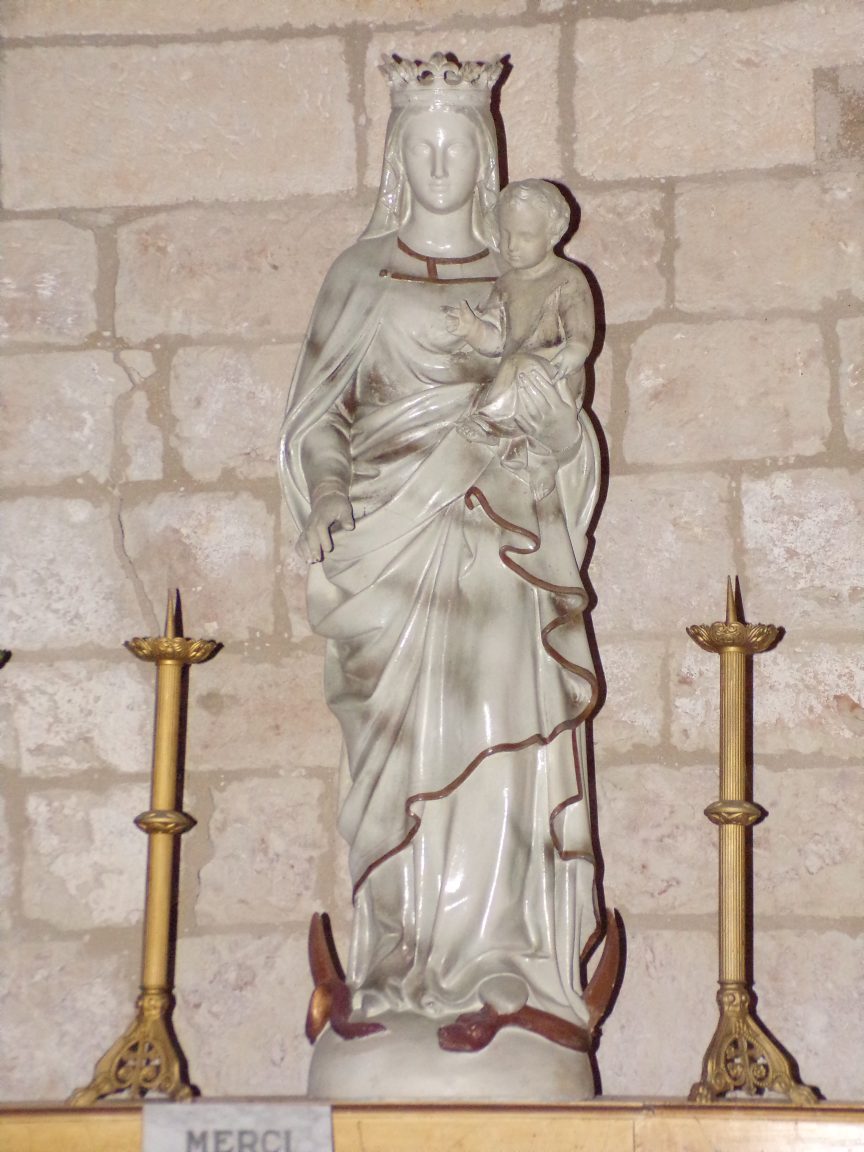 Germignac - L'église Saint-Pierre - La Vierge et l'Enfant (17 juillet 2018)