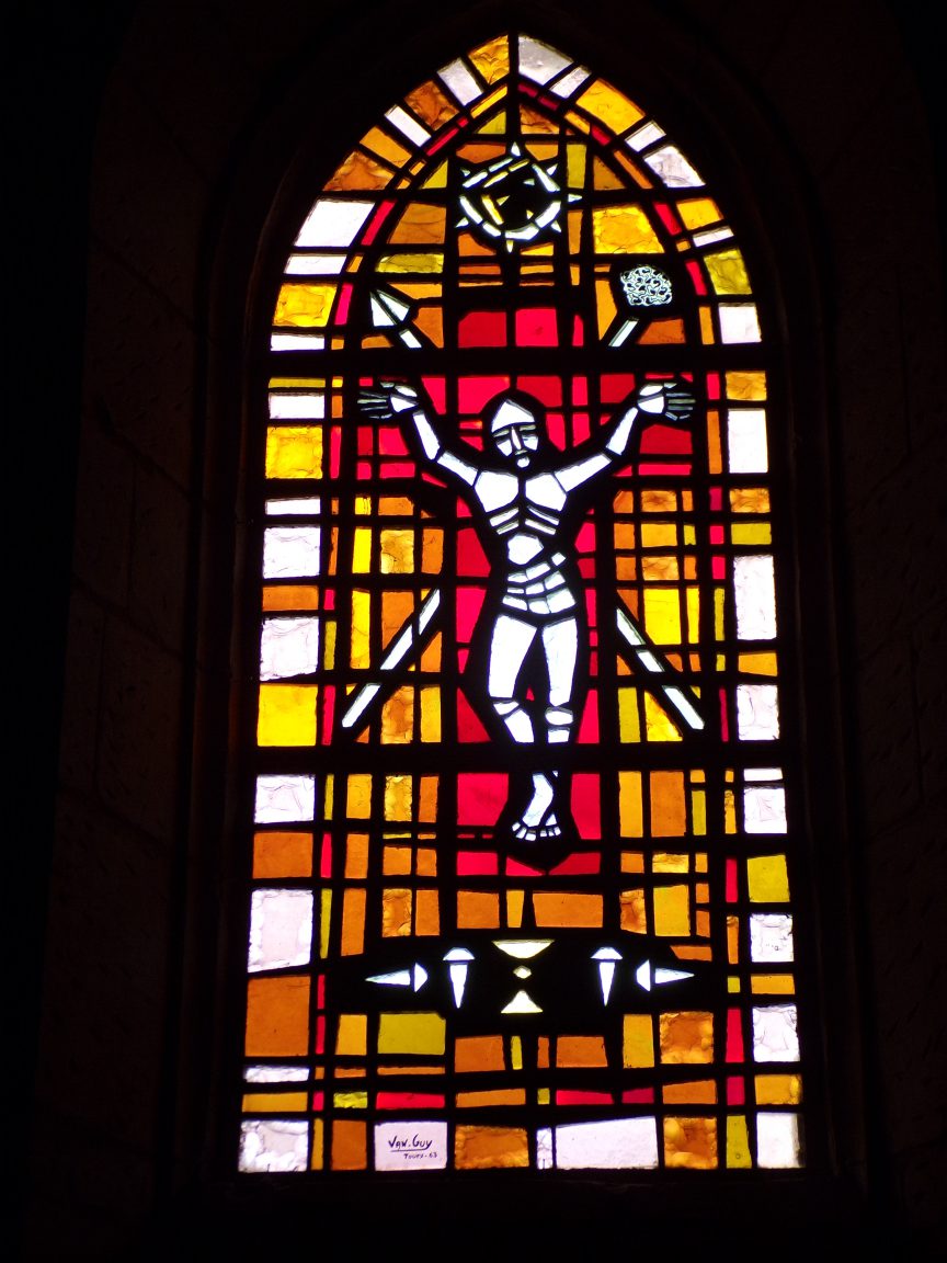 Saint-Martial sur le Né - L'église Saint-Martial - Un vitrail (17 juillet 2018)