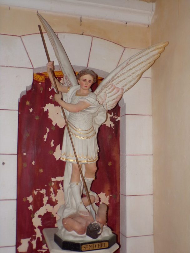Sainte-Sévère - L'église Sainte-Sévère - L'archange Saint-Michel (23 juillet 2018)