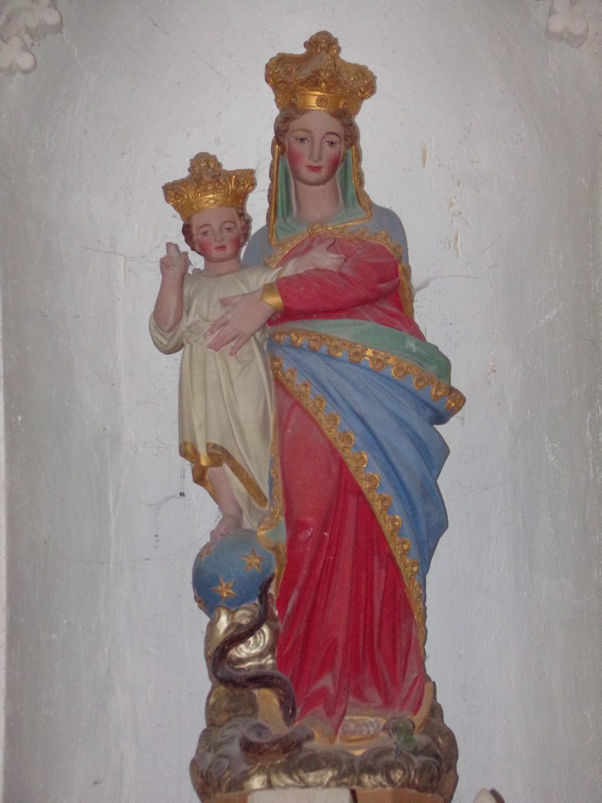 Ballans - L'église Saint-Jacques - La Vierge à l'Enfant (20 août 2018)