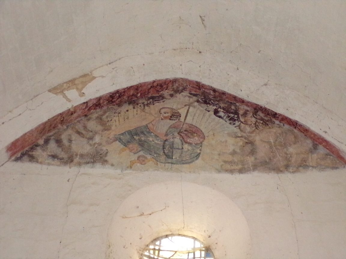 Plaizac - L'église Saint-Hippolyte (ou Saint-Martin) - Peinture murale (21 août 2018)