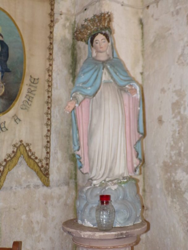 Plaizac - L'église Saint-Hippolyte (ou Saint-Martin) - La Vierge Marie (21 août 2018)
