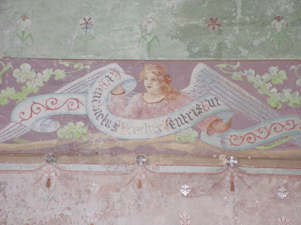 Neuvicq-le-Château - L'église Saint-Martin - Fresque sur le mur (16 septembre 2018)