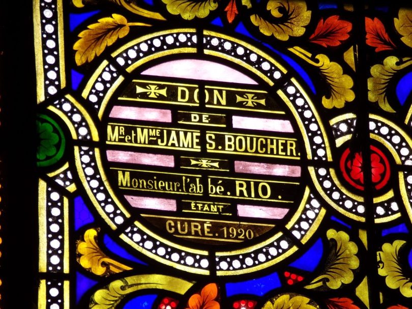 Javrezac - Vitrail a été offert par monsieur et madame James Boucher (5 mars 2019)