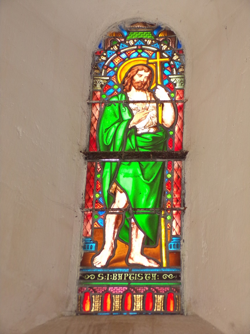 Cherves-Richemont - L'église Saint-Georges - Le vitrail 'St Jean Baptiste' (18 septembre 2016)