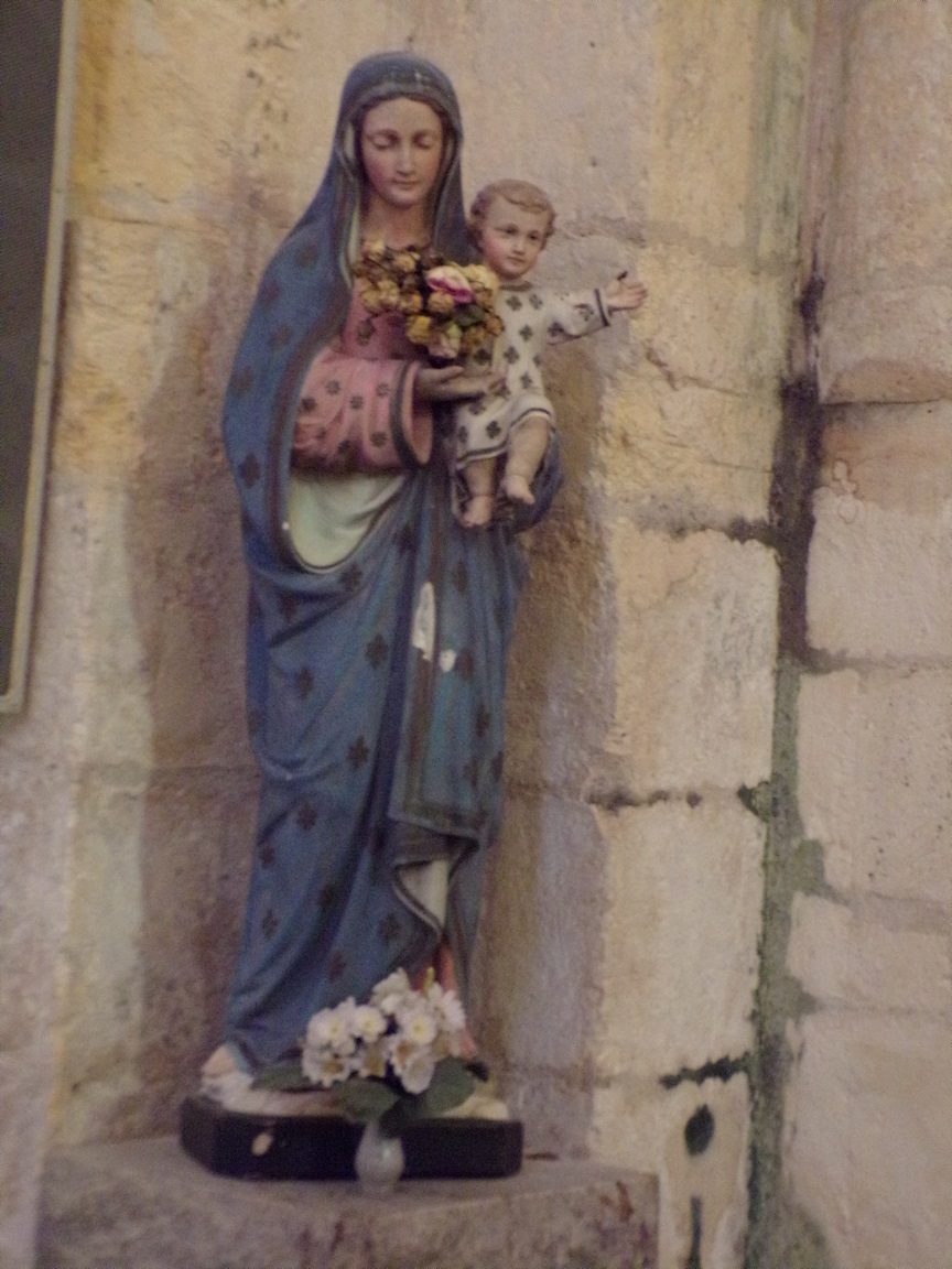 Saint-Même-les-Carrières - L'église Saint-Maxime - Vierge à l'Enfant (8 septembre 2016)