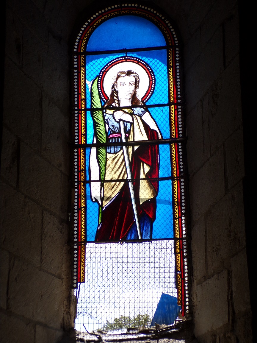 Thors - L’église Sainte-Madeleine - Un vitrail (19 août 2019)