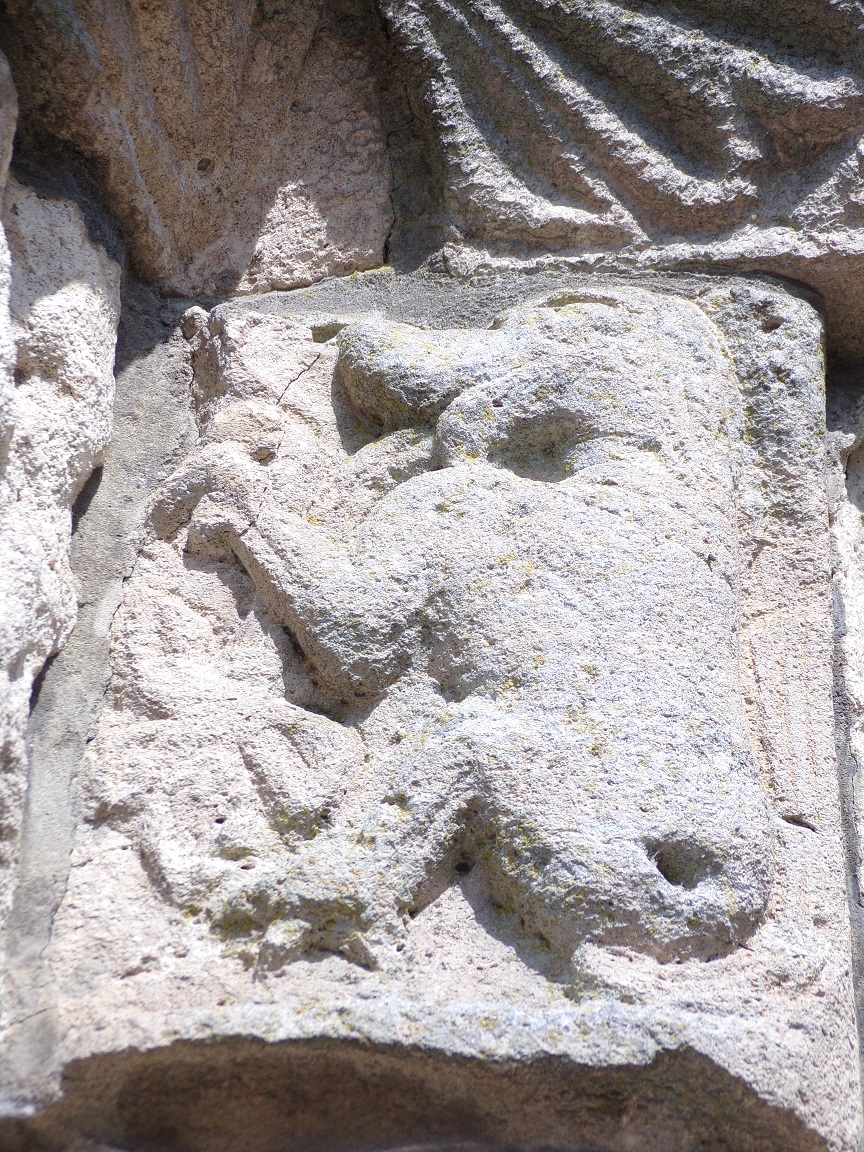 Migron - L'église Saint-Nazaire - Un modillon (29 juin 2019)
