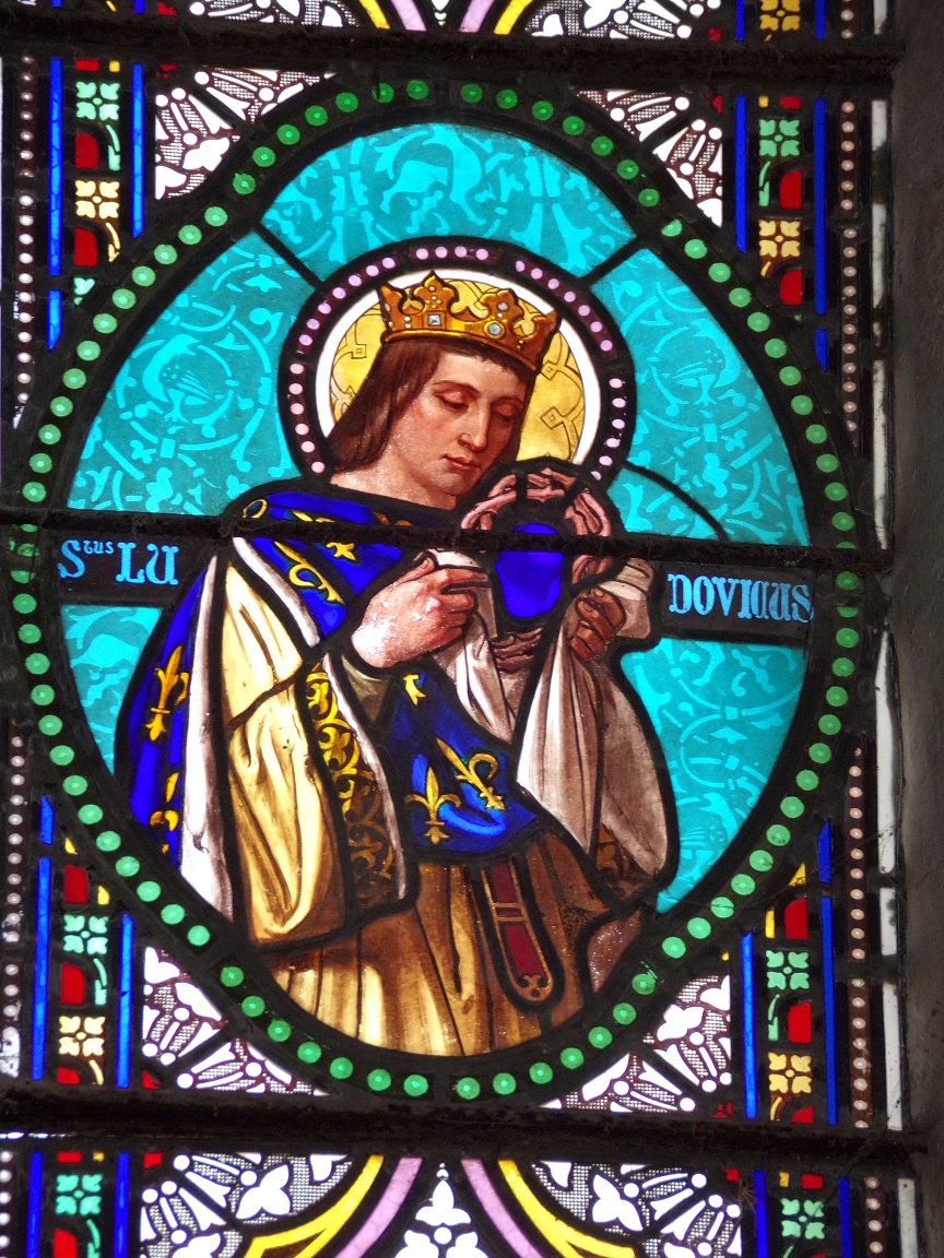 Migron - L'église Saint-Nazaire - Le vitrail 'Saint Ludovic' (29 juin 2019)