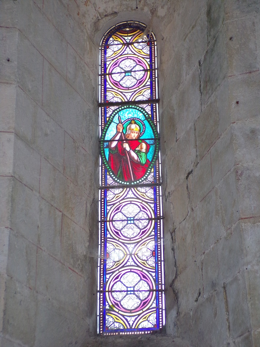 Migron - L'église Saint-Nazaire - Le vitrail 'Saint Georges' (29 juin 2019)