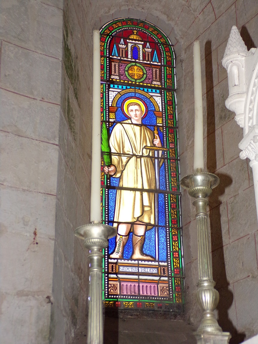 Migron - L'église Saint-Nazaire - Le vitrail 'Saint Nazaire' (29 juin 2019)
