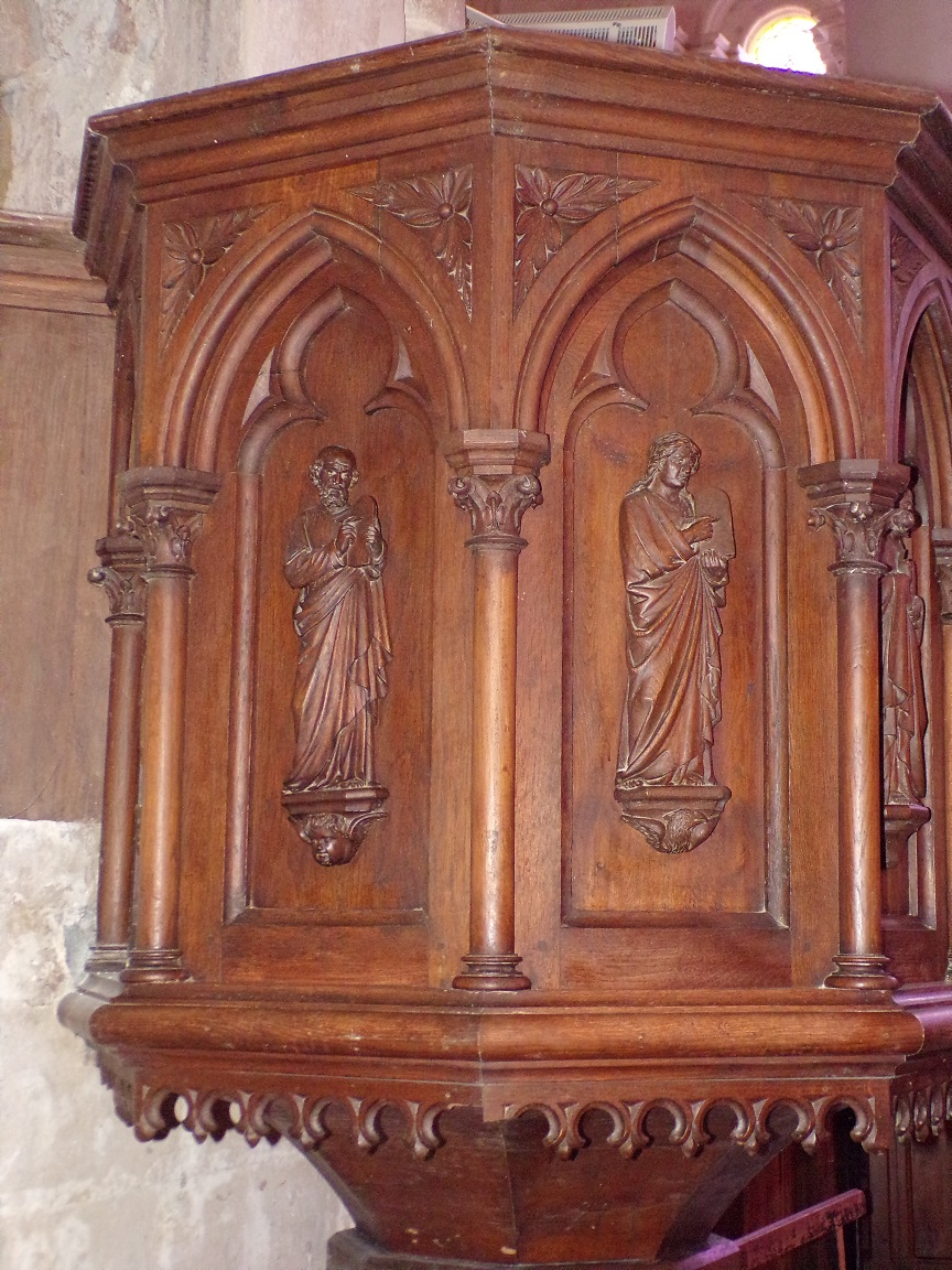 Pérignac - L'église Saint-Pierre - La chaire (21 août 2019)
