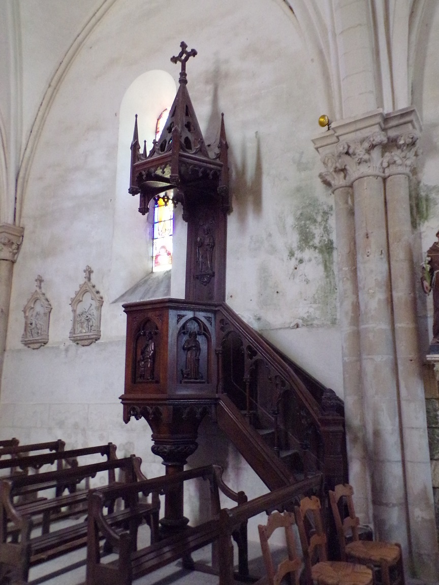 Angeac-Champagne - L'Eglise Saint-Vivien - La chaire (13 mai 2019)
