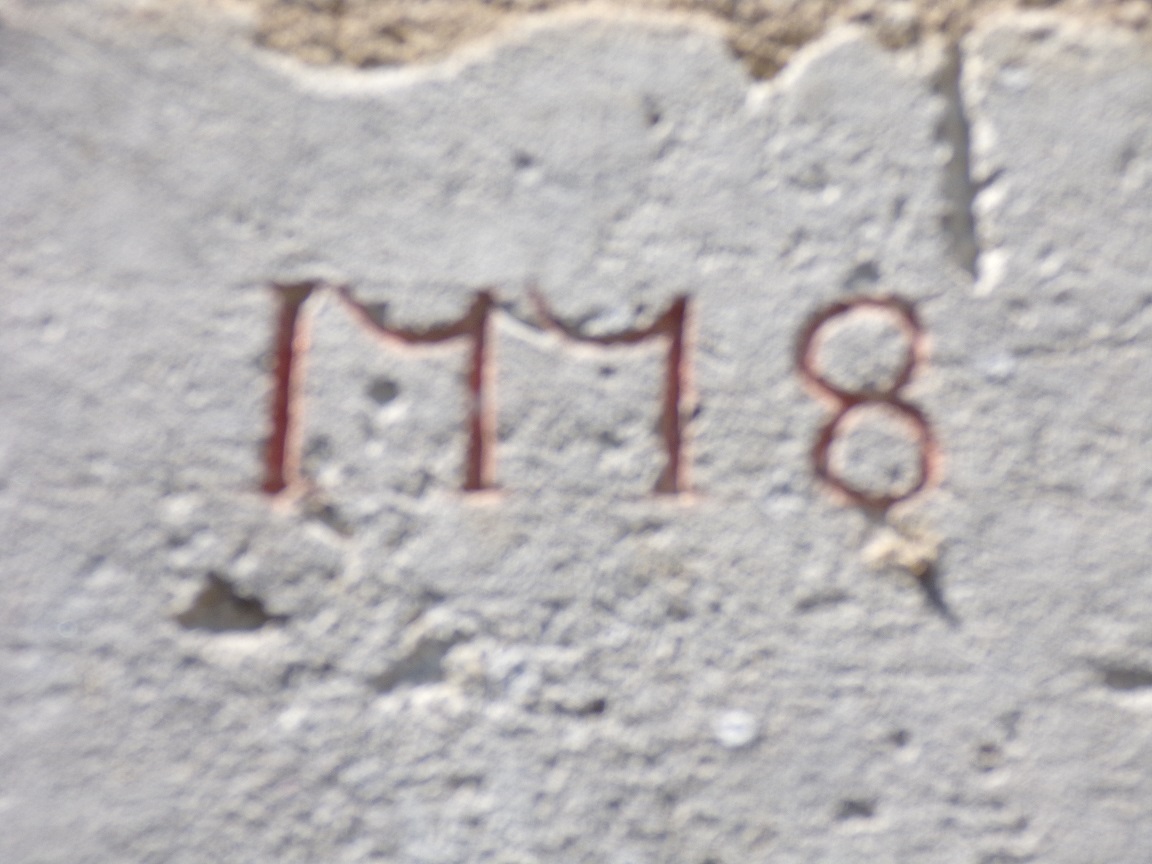 Angeac-Champagne – L'église Saint-Vivien - Date '1778' au-dessus d'une porte (13 mai 2019)