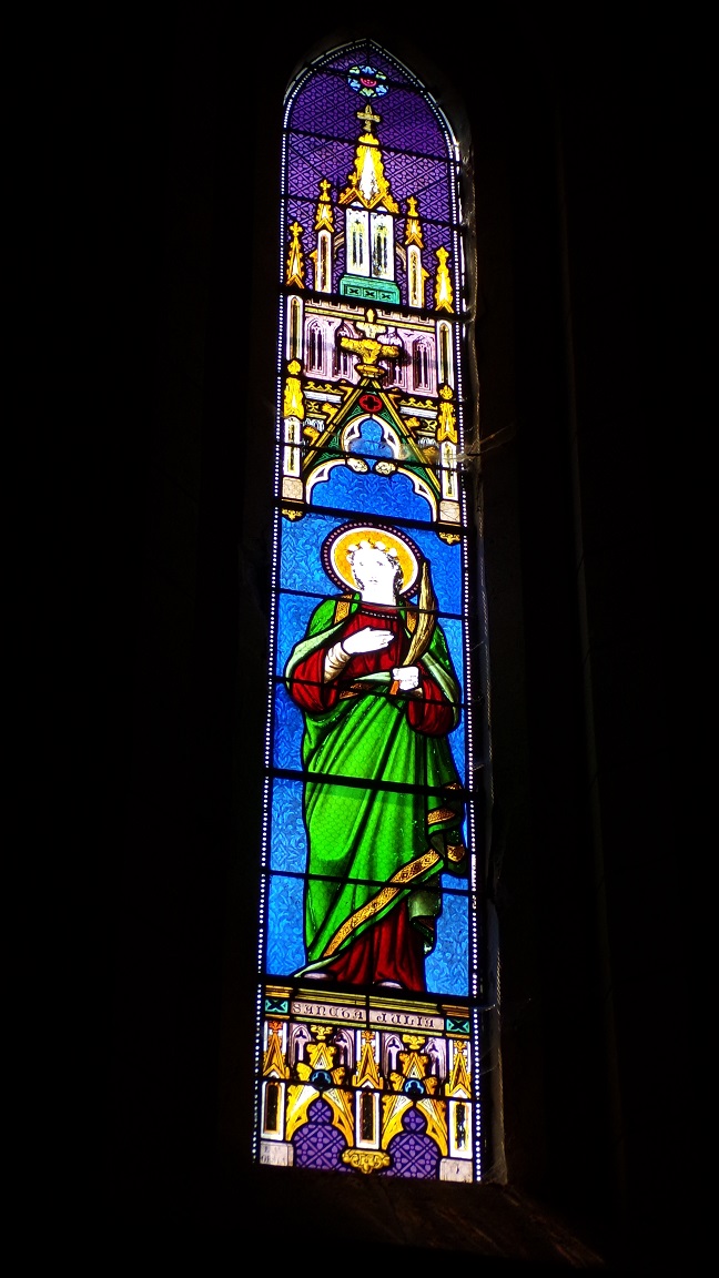 Angeac-Charente - L'église Saint-Pierre - Le vitrail 'Sainte Julia' (5 mai 2018)