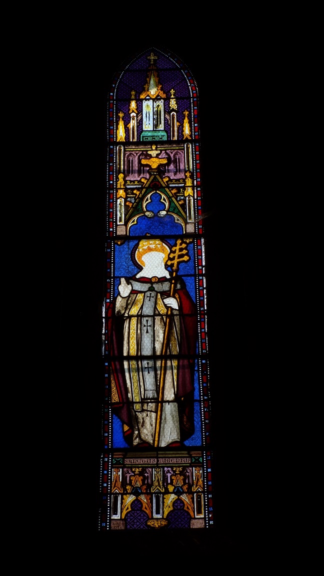 Angeac-Charente - L'église Saint-Pierre - Le vitrail 'Saint Eugène' (5 mai 2018)