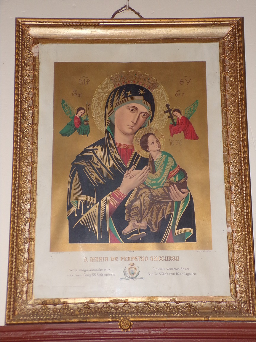 Celles - L'église Saint-Christophe - Le tableau 'S. Maria de Perpetuo Succursu' (12 juillet 2018)