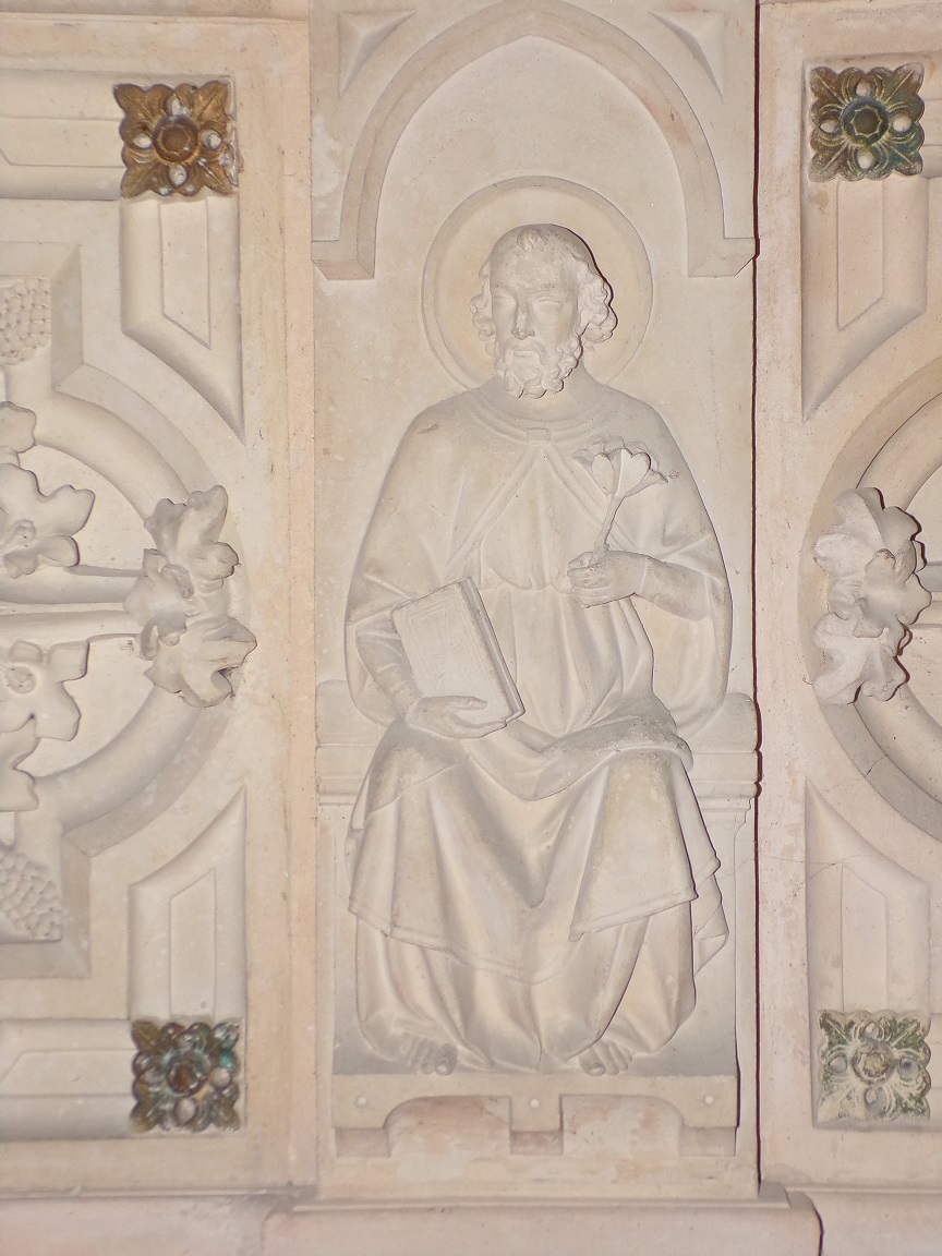 Chassors - L'église Saint-Romain - Détail sous Sainte Thérèse de Lisieux (15 septembre 2018)