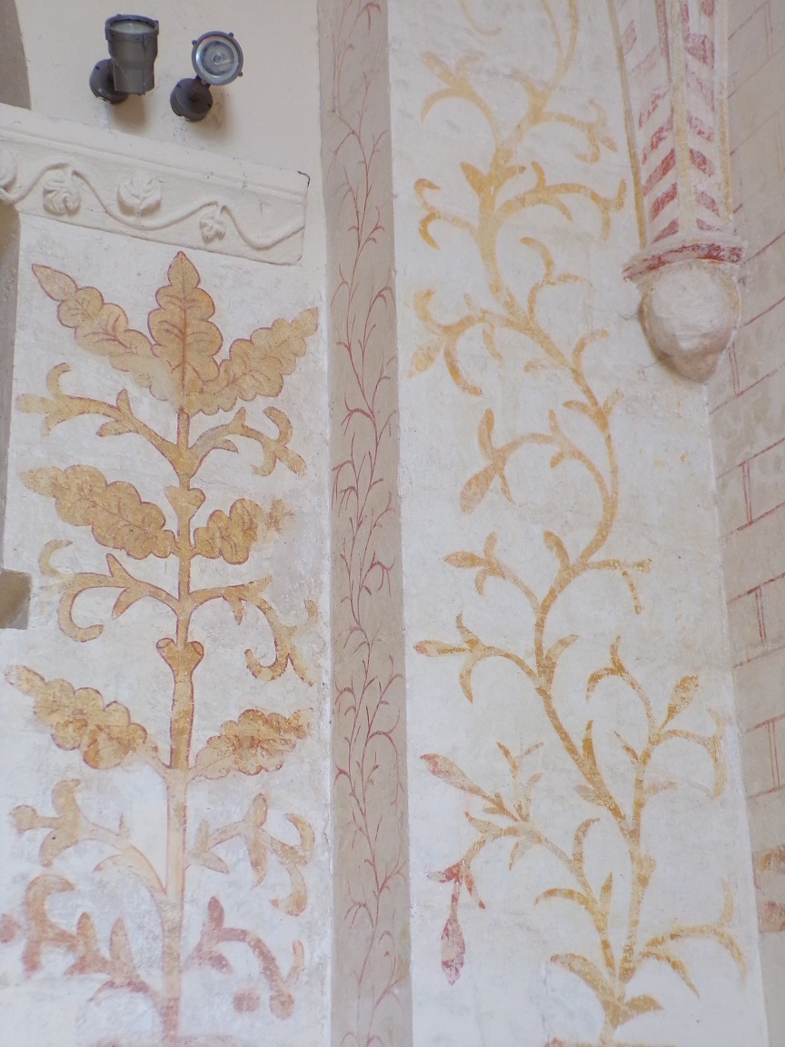 Chassors - L'église Saint-Romain - Une peinture sur un mur (15 septembre 2018)