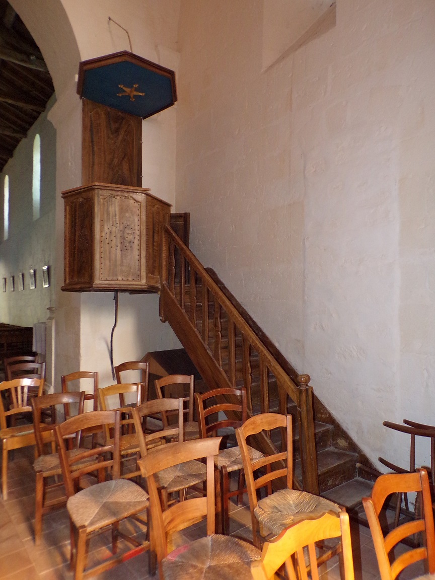 Chassors - L'église Saint-Romain - La chaire (15 septembre 2018)