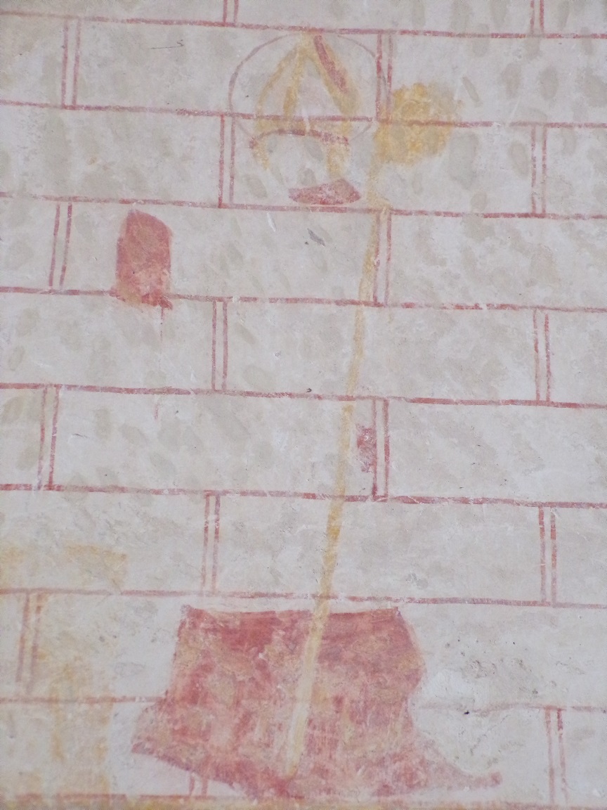 Chassors - L'église Saint-Romain - Une peinture sur un mur (15 septembre 2018)