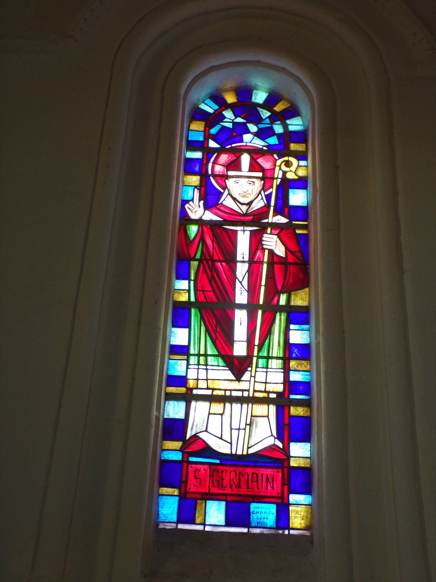 Cierzac - L'église Notre-Dame - Le vitrail 'Saint Germain' (18 juillet 2018)