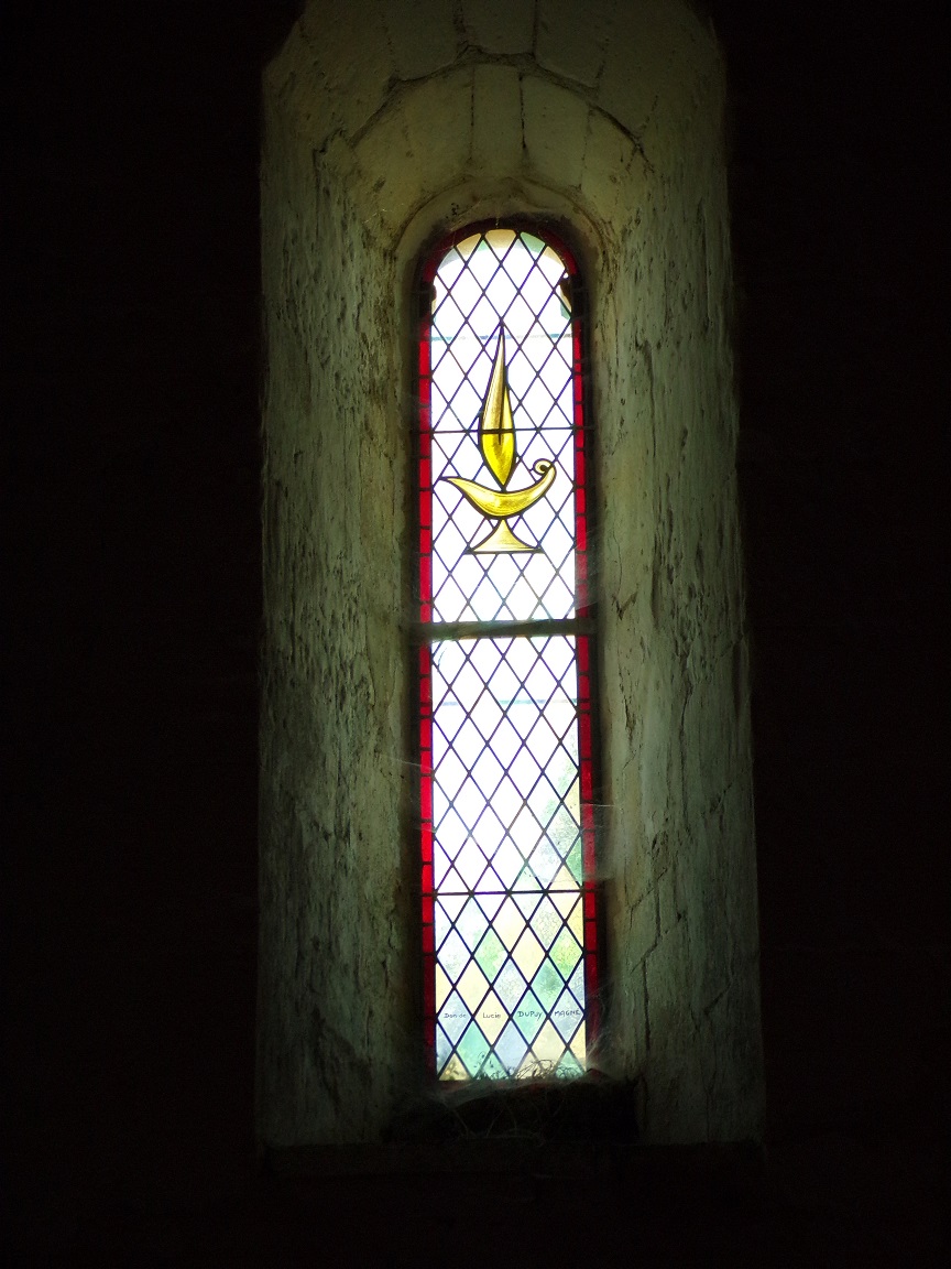 Cierzac - L'église Notre-Dame - Un vitrail (18 juillet 2018)