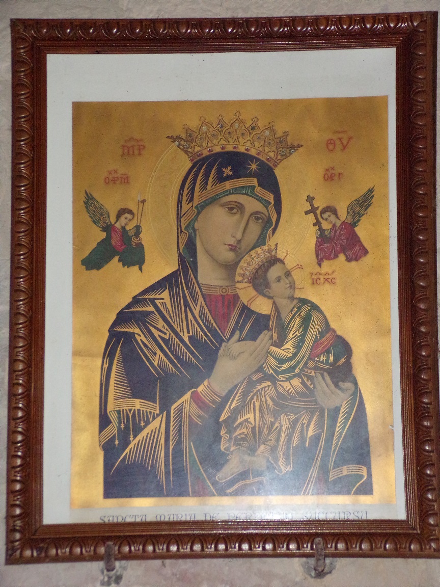 Coulonges - L'église Saint-Saturnin - Le tableau 'La Vierge et l'Enfant' (24 août 2019)