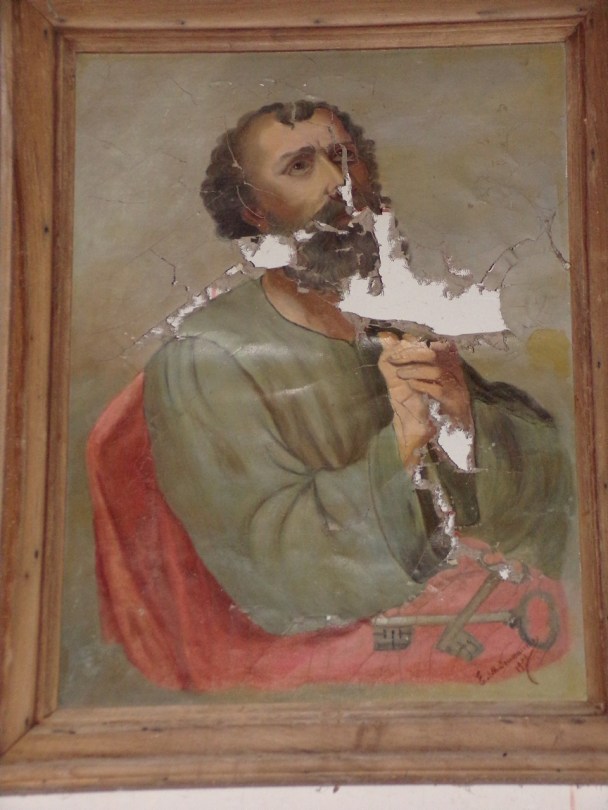Courbillac - L'église d'Herpes - Un tableau (23 juillet 2018)