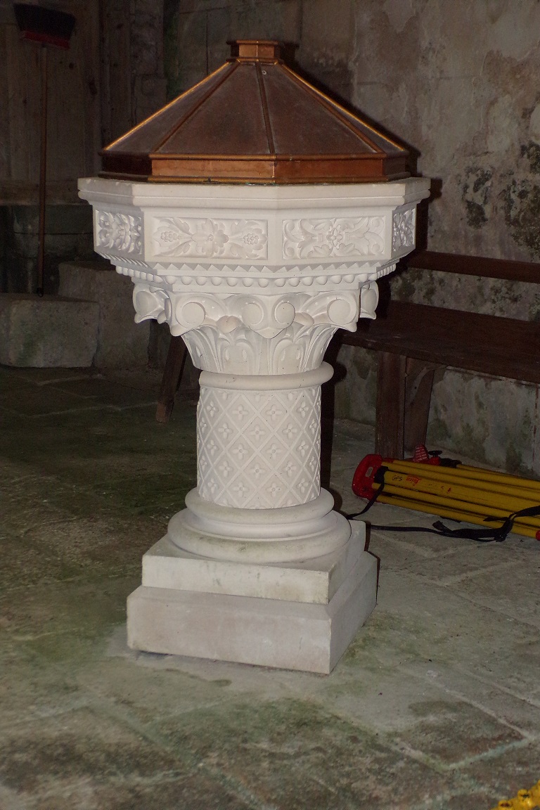 Bouteville - L'église Saint-Paul - Fonts Baptismaux (21 mars 2017)