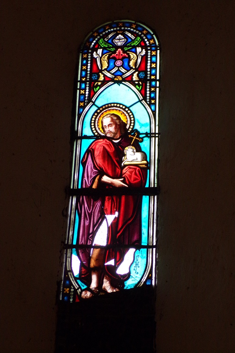 Sonnac - L'église Saint-Etienne - Un vitrail (2 janvier 2018)