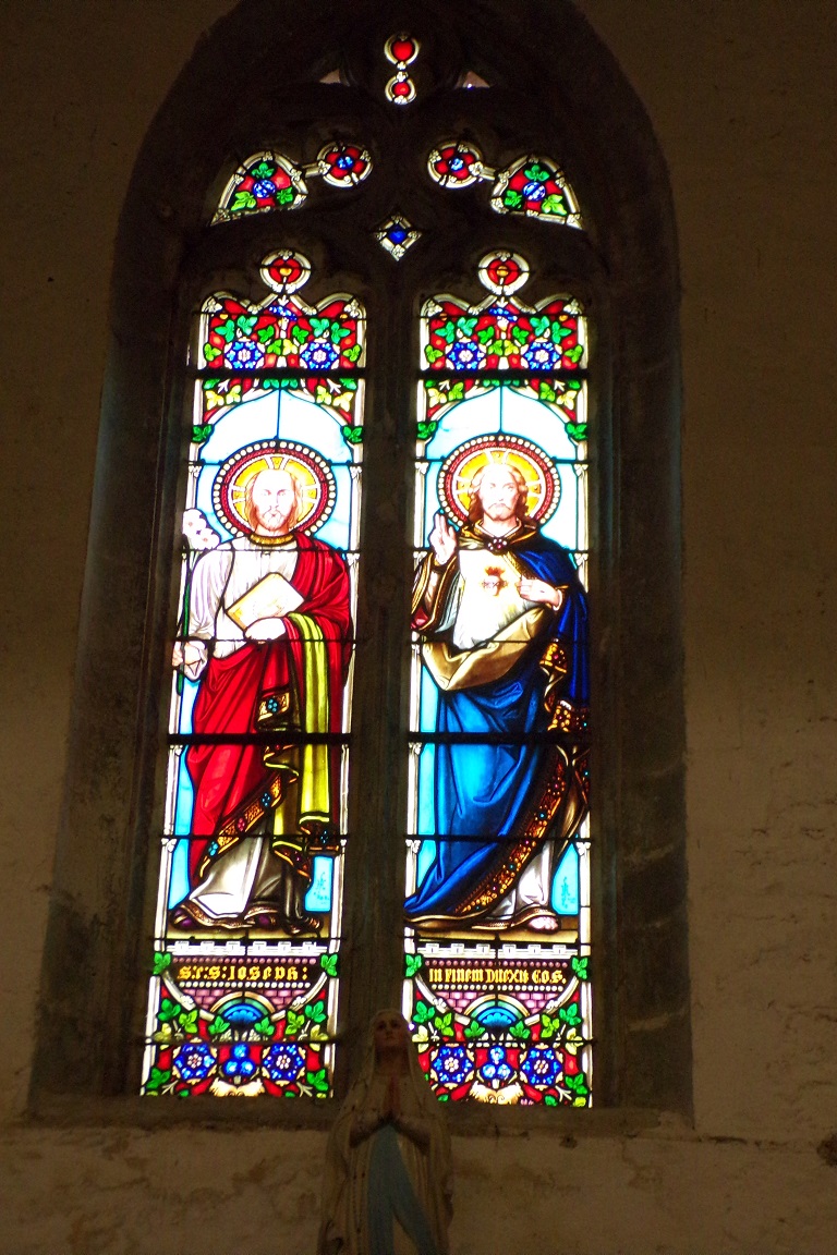 Sonnac - L'église Saint-Etienne - Le vitrail 'Saint Joseph : il les aima jusqu'à la fin' (2 janvier 2018)