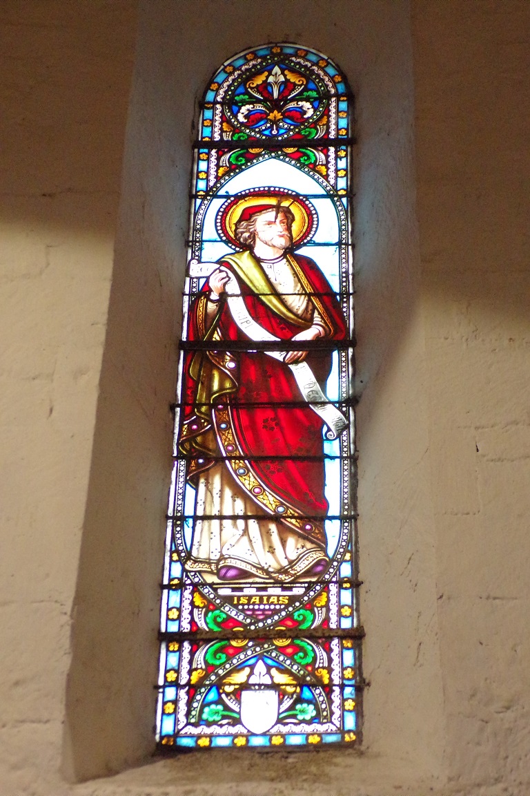 Sonnac - L'église Saint-Etienne - Le vitrail 'Isaïe' (2 janvier 2018)