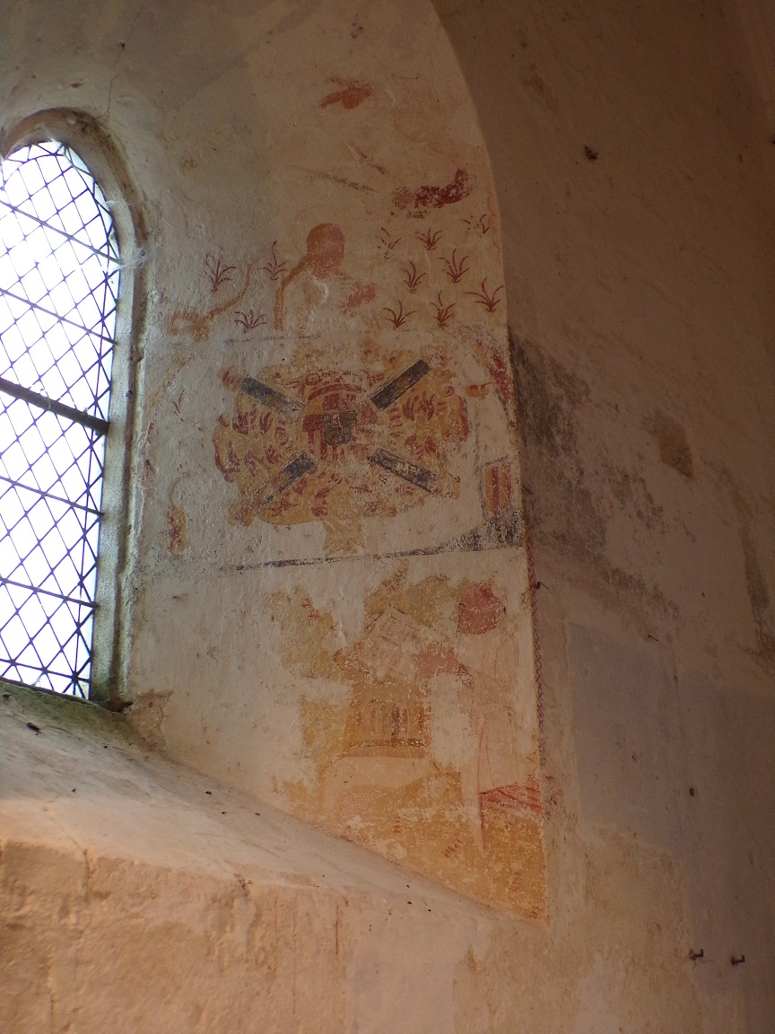 Graves-Saint-Amant - L'église Saint-Martin - Une peinture murale (21 septembre 2019)