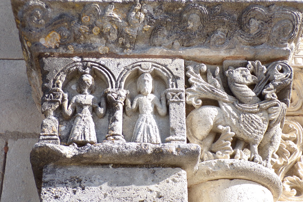 Gensac-la-Pallue - L'église Saint-Martin - Un chapiteau (26 octobre 2017)