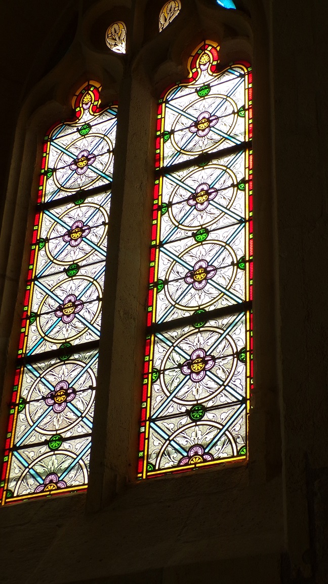 Gimeux - L'église Saint-Germain - Un vitrail (5 avril 2018)