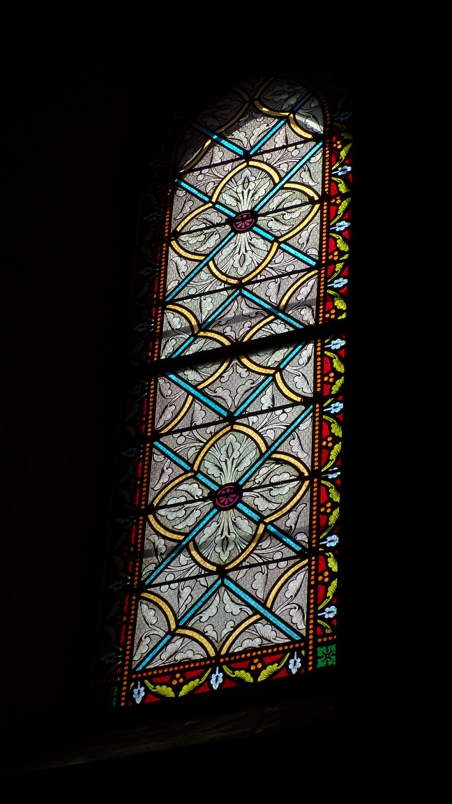 Gimeux - L'église Saint-Germain - Un vitrail (5 avril 2018)