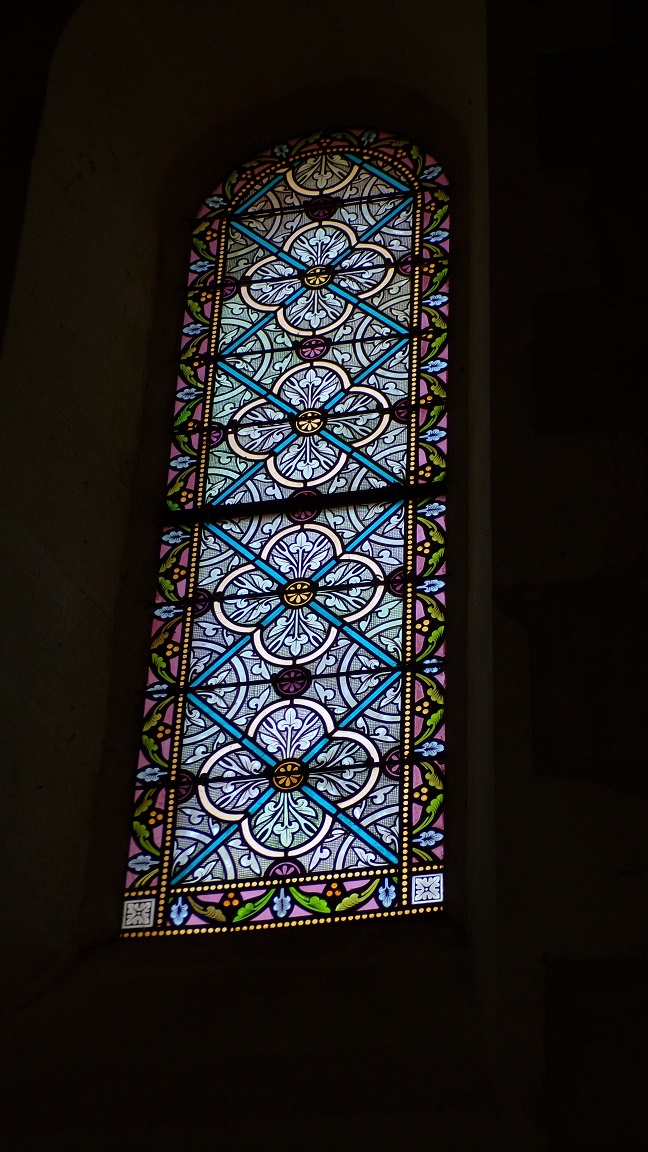Gimeux - L'église Saint-Germain - Un vitrail (5 avril 2018)