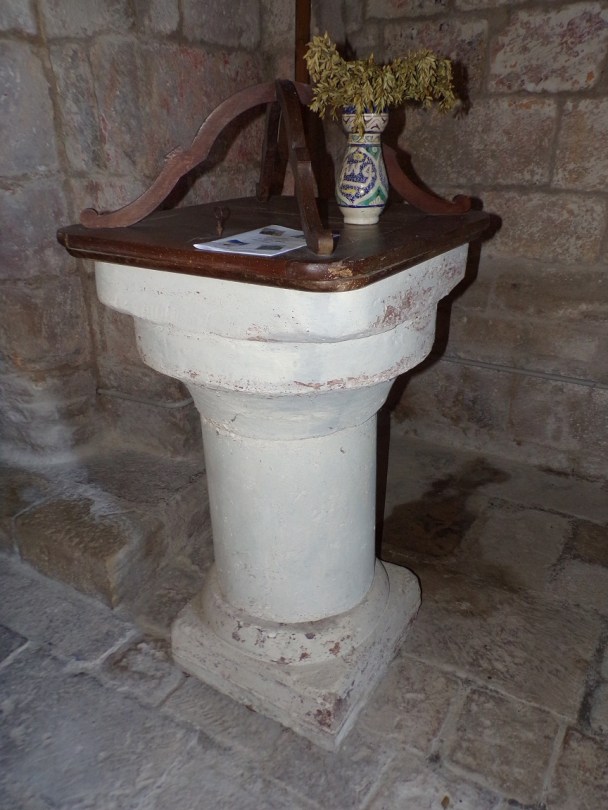 Houlette - L'église Saint Martin - Fonts baptismaux (19 juillet 2020)