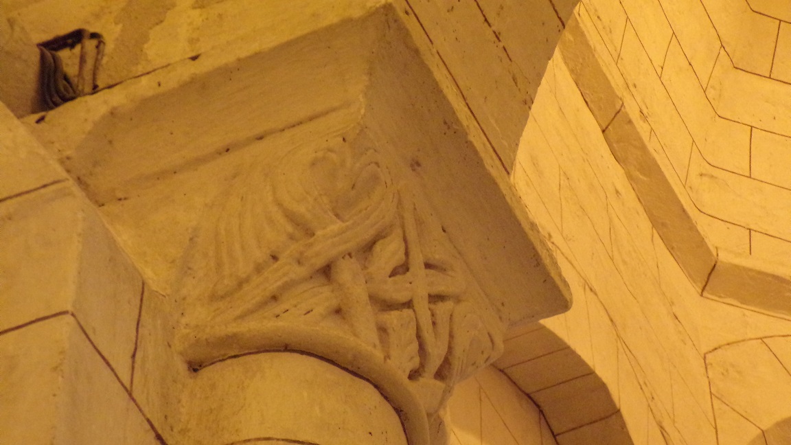 Nercillac - L'église Saint-Germain - Un chapiteau (10 avril 2018)