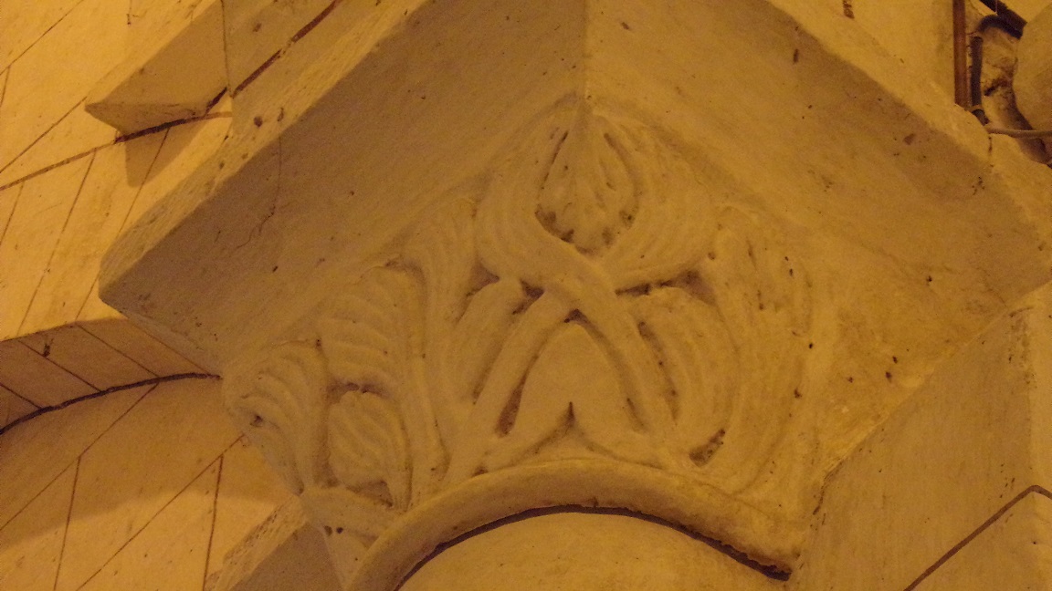 Nercillac - L'église Saint-Germain - Un chapiteau (10 avril 2018)