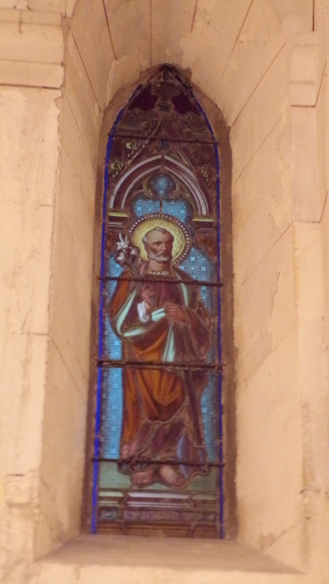 Nercillac - L'église Saint-Germain - Un vitrail (10 avril 2018)