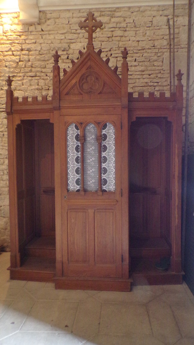 Réparsac - L'église Saint-Pierre - Le confessionnal (10 avril 2018)